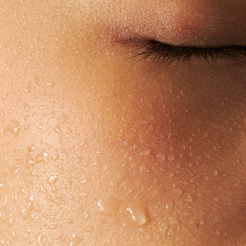Sweaty skin